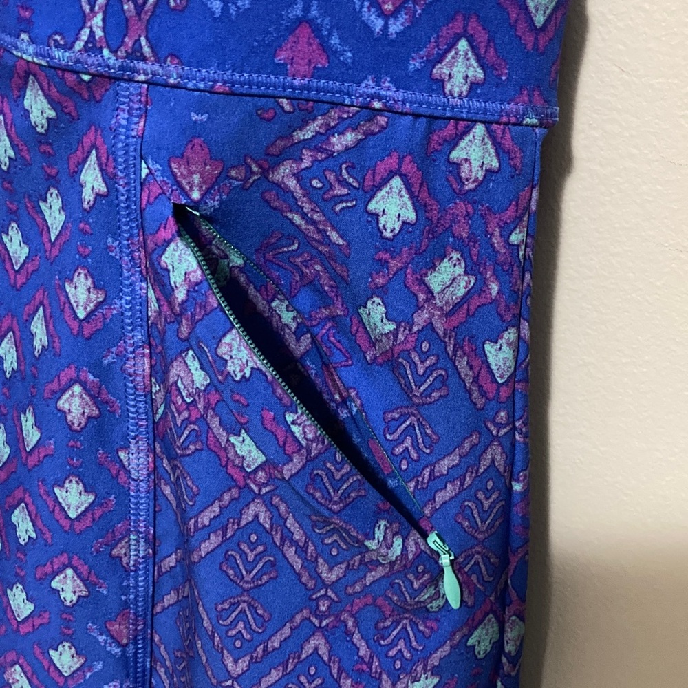 Title Nine Blue and Purple Patterned Mini Dress, Size 4 lightweight summer dress - Picture 6 of 10